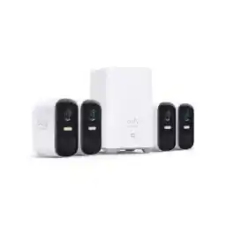 eufy Security, eufyCam 2C Pro 4-Cam Kit, Wireless Home Security System with 2K Resolution, 180-Day Battery Life, HomeKit Compatibility, IP67, Night Vision, and No Monthly Fee.