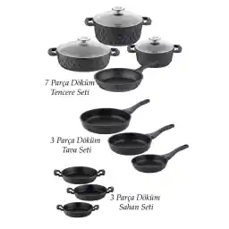 Taç Bella 13 Parça Döküm Pişirme Seti