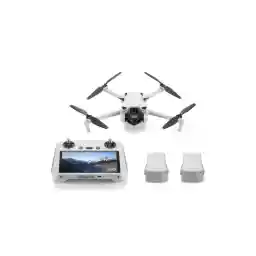 DJI Mini3 4K HD Aerial Drone, Lightweight and Easy to Carry Level 5 Wind Resistant, Multi-angle Intelligent Shooting Quadcopter Drone, 3 Batteries Remote control with screen