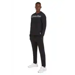 00GMS4W338BAE-PW - PULLOVER Erkek Siyah Bisiklet Yaka Normal Kalıp Sweatshirt