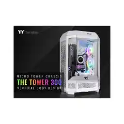 Thermaltake Tower 300 Snow Micro-ATX Case; 2x140mm CT Fan Included; Support Up to 420mm Radiator; Horizontal display capable with optional Chassis Stand Kit/Optional LCD Kit; CA-1Y4-00S6WN-00