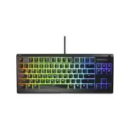SteelSeries Apex 3 TKL RGB Gaming Keyboard – Tenkeyless Compact Form Factor - 8-Zone RGB Illumination – IP32 Water & Dust Resistant – Whisper Quiet Gaming Switch – Gaming Grade Anti-Ghosting