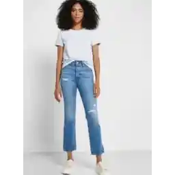 Ripped Straight Jeans