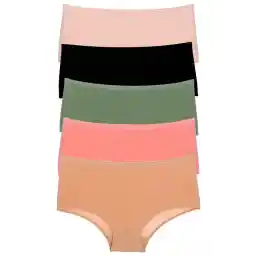 Nicoletta Kadın Külot 5 Li Paket Yüksek Bel Pamuklu Likrali Taş