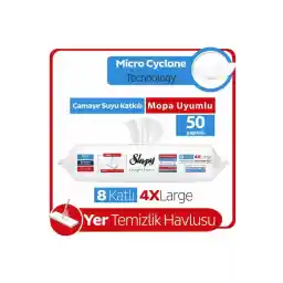 Sleepy Easy Clean Çamaşır Suyu Katkılı Mopa Uyumlu Yer Temizlik Havlusu&mendili 50 Yaprak