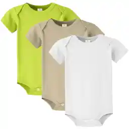 بادی آستین کوتاه نوزادی ایزی دو مدل ED077 بسته 3 عددی