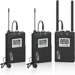 میکروفون بیسیم لنزگو LENSGO Wireless Lavalier Microphone 338C Dual Transmitter