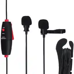میکروفون یقه ای لنزگو LENSGO LYM-DM1 DOUBLE DUAL MICROPHONE
