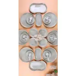 Bambum 32 Parça 6 Kişilik Daisy Porselen Kahvaltı Takımı - Lüx Kahvaltılık Sunum Seti