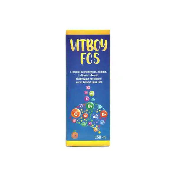 Vitboy Fcs Sitikolin,L-Arjinin,Fosfotidilserin,L-Tirozin,L-Teanin İçeren Takviye Edici Gıda 150 ML