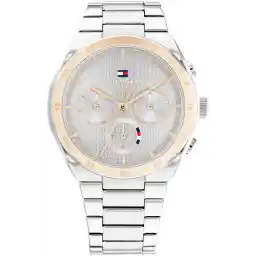 Tommy Hilfiger TH1782574 Dames Horloge - Carrie - Mineraalglas - Staal - Zilverkleurig - 38 mm breed - Quartz - Vouw/Vlindersluiting - 3 ATM (spatwater)