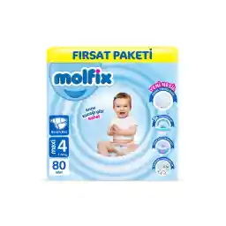 Molfix Bebek Bezi 4 Beden Maxi Fırsat Paketi 80 Adet