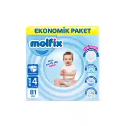 Molfix Bebek Bezi 4 Beden Maxi Ekonomik Paket 81 Adet