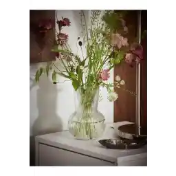 IKEA Dekoratif Vazo Küçük Boy Karaf 17 Cm Saydam Cam