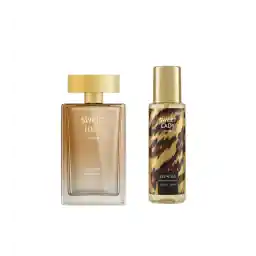 ادوپرفیوم زنانه مدل Sweet Lady به همراه بادی اسپلش زنانه مدل Sweet Lady | النترا