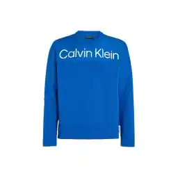 00GMS4W338CGN-PW - PULLOVER Erkek Mavi Bisiklet Yaka Normal Kalıp Sweatshirt