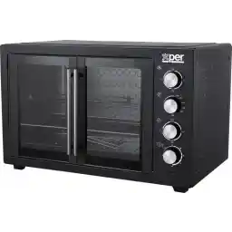 Xper Electric Oven With Fan, Double Door, 80 Liters, 2800W, Black, XPTO80L-24