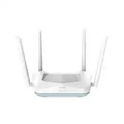 D-Link R15 AX 1500 Wi-Fi 6 AI Router, 4 Gigabit Ports, 4 External Antenna, Voice Control, Parental Control, D-Link Mesh Support, White