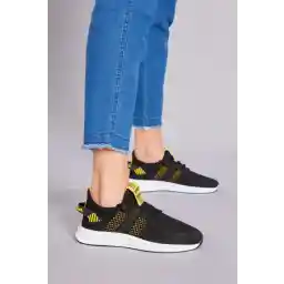 Tonny Black Unisex Black Yellow Sports Shoes Tbıdl