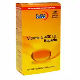 کپسول ویتامین 400E واحد یوروویتال بسته 60 عددی