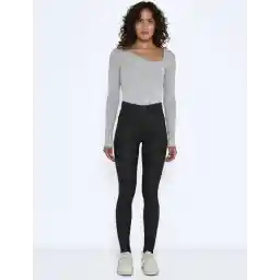 NOISY MAY NMCALLIE HW SKINNY COATED PANTS NOOS Dames Broek - Maat S X L34