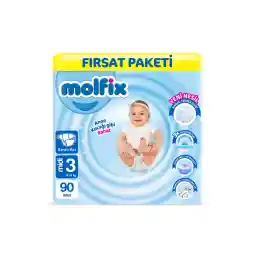 Molfix Bebek Bezi 3 Beden Midi Fırsat Paketi 90 Adet