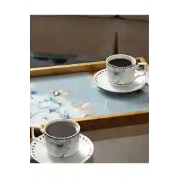 English Home STD Georgia Cam Dekoratif Tepsi Mavi Klasik