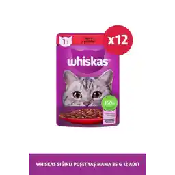 Whiskas Sığırlı Poşet Yaş Mama 85 G 12X