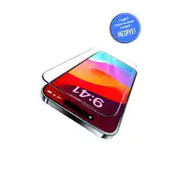 Tria Iphone XS Max / 11 Pro Max Uyumlu Temperli Şeffaf Kenarlı Ekran Koruyucu Kırılmaz Telefon Camı