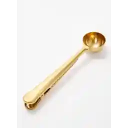 Gold Coffee Spoon with Sealing Clip