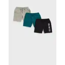 Kids 3 Pack Text Print Shorts
