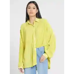 Button Down Plisse Shirt