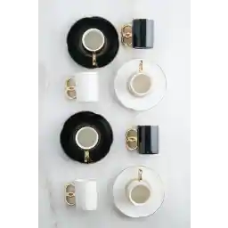 ACAR Infinity 6lı Porselen Kahve Fincan Takımı - 90 ml