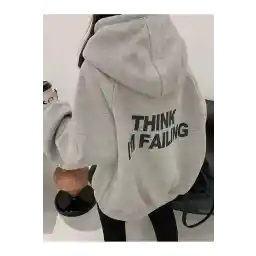 Know Women's Gray Oversize M Printed Sweatshirt