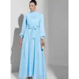 Belted Chiffon Dress