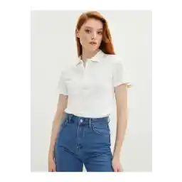 LC Waikiki Lcwaıkıkı Polo Yaka Düz Kısa Kollu Pamuklu Kadın Tişört