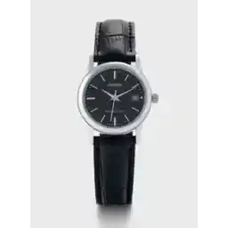 Leather Strap Analog Watch