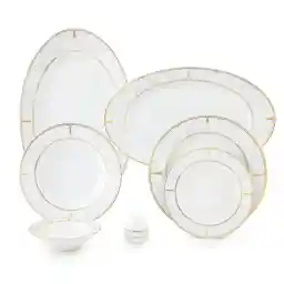 سرویس غذاخوری 28 پارچه 6 نفر چینی زرین ایران مدل رومانا سری ایتالیا اف درجه عالی