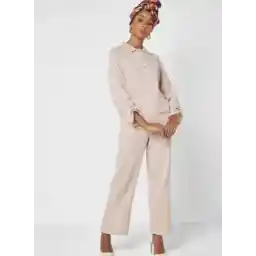 Belted Sleeve Detail Top And Pant Set