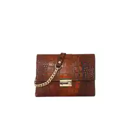 کیف دوشی چرم طبیعی زنانه منط مدل F101C