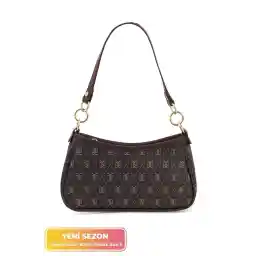 Tonny Black New Season Adjustable Cut Patterned Small Stylish Minimal Bag - Hand and Shoulder Bag