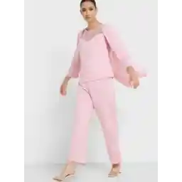 3 Piece Sleeveless Top With Layering Piece & Pant Set