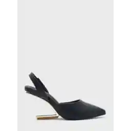 Interest Heel Pointed Pump