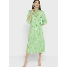 Floral Green Midi Dress