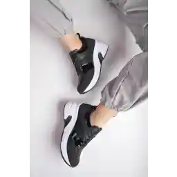 Muggo Marlon Guaranteed Women's Orthopedic High Sole Daily Lace-up Glitter Sneaker Sports Shoes