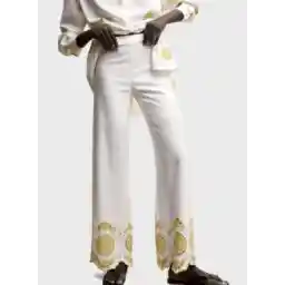 Flared Printed Hem Pants