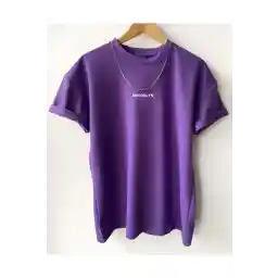 Altamira Unisex Purple Brooklyn Printed Oversize Tshirt