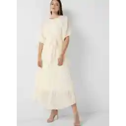 Puff Sleeve Pleated Dress