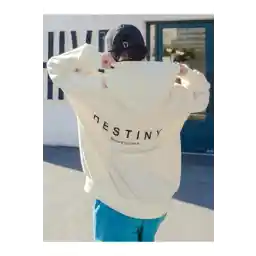 Know Destiny Design Printed Ecru Sweatshirt