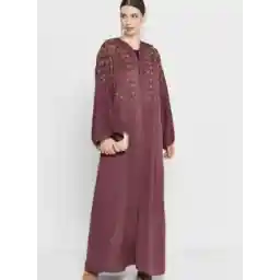 V-Neck Embellished Abaya
